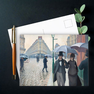 Paris Street; Rainy Day door G. Caillebotte, Art Briefkaart