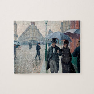 Paris Street Rainy Day door Gustave Caillebotte Legpuzzel