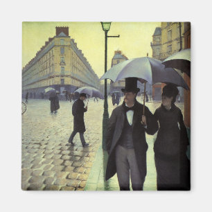 Paris Street Rainy Day door Gustave Caillebotte Magneet