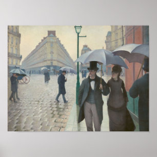 Paris Street; Rainy Day door Gustave Caillebotte Poster