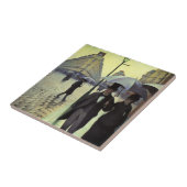 Paris Street Rainy Day door Gustave Caillebotte Tegeltje (Zijkant)