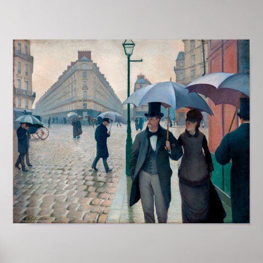 Paris Street Rainy Day | Gustave Caillebotte | Poster (Voorkant)