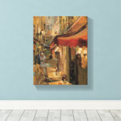 Paris Street Scene Canvas Afdruk (Insitu (Houten vloer))