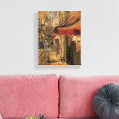 Paris Street Scene Canvas Afdruk (Insitu (Woonkamer))