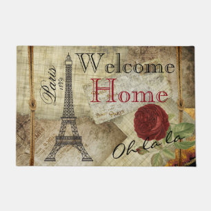 Paris Style - Red Rose Deurmat
