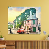 Paris Sunset Canvas Afdruk (Insitu (Woonkamer))