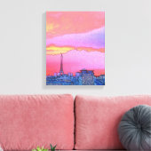 Paris Sunset Canvas Afdruk (Insitu (Woonkamer))