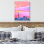 Paris Sunset Canvas Afdruk (Insitu (Slaapkamer))