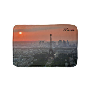 Paris Sunset Eiffel Tower France Foto Badmat