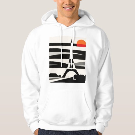 Paris Sunset Silhouette Hoodie (Voorkant)