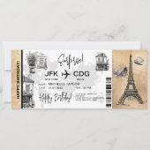 Paris Surprise Carte d'Anniversaire (Devant)