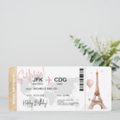 Paris Surprise Carte d'Anniversaire (Debout devant)