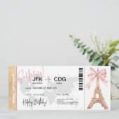 Paris Surprise Carte d'Anniversaire (Debout devant)