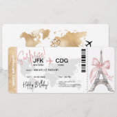 Paris Surprise Carte d'Anniversaire (Devant / Derrière)