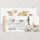 Paris Surprise Carte d'Anniversaire (Devant / Derrière)