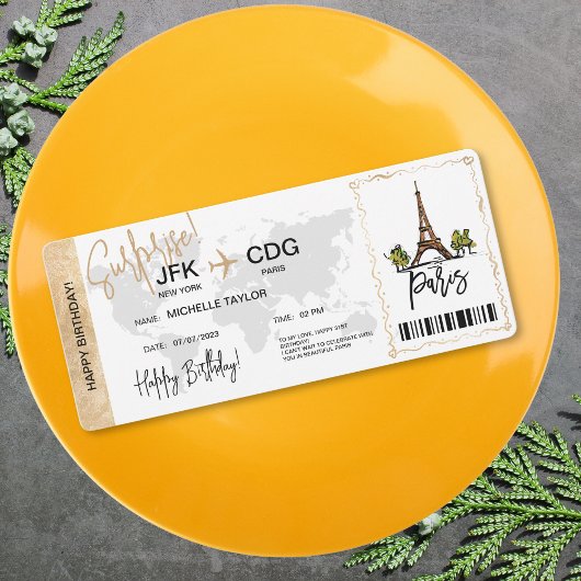 Paris Surprise Carte d'Anniversaire