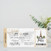 Paris Surprise Carte d'Anniversaire (Debout devant)