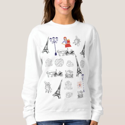 Paris Sweat - shirt à capuche esthétique (Devant)