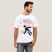 Paris Tennis French Open Flag T-Shirt (Voorkant volledig)
