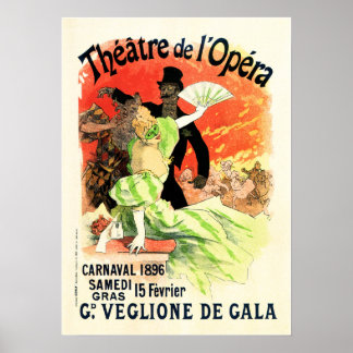PARIS THEATER DE L'OPERA  Advertisement Poster