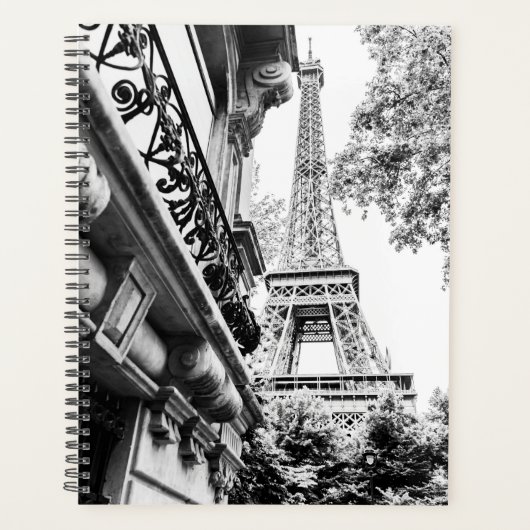 Paris Thema Gift in zwart-wit Planner (Voorkant)