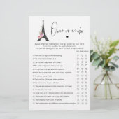 Paris thema over of onder vrijgezellenfeest spel (Staand voorkant)