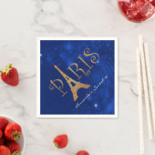 Paris Thema Sweet 16 Aangepaste Verjaardags Servet (Insitu)