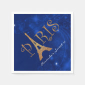 Paris Thema Sweet 16 Aangepaste Verjaardags Servet (Voorkant)