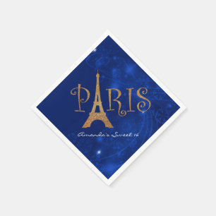 Paris Thema Sweet 16 Aangepaste Verjaardags Servet