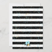 Paris Thème Baby shower Invitation - Bleu (Dos)