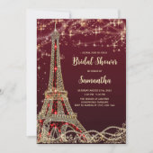 Paris Theme Bridal Shower Invitations Kaart (Voorkant)