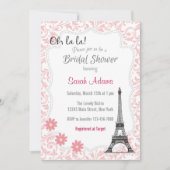 Paris Theme Bridal Shower Uitnodiging (Voorkant)
