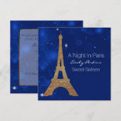 Paris Thème Élégant Sweet sixteen Invitation (Devant / Derrière)