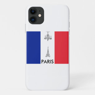 Paris Theme Franse vlag iPhone 11 Hoesje