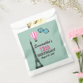 Paris Theme Happy Birthday Treat Favor Bags Bedankzakje (Gezegeld)