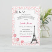 Paris Thème Invitation Baby shower (Debout devant)