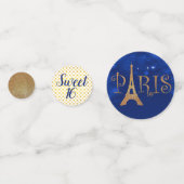 Paris Theme Sweet 16 Feesttafel Confetti (Voorkanten)