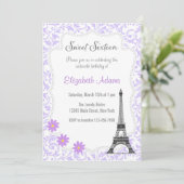 Paris Thème Sweet sixteen Invitation (Debout devant)