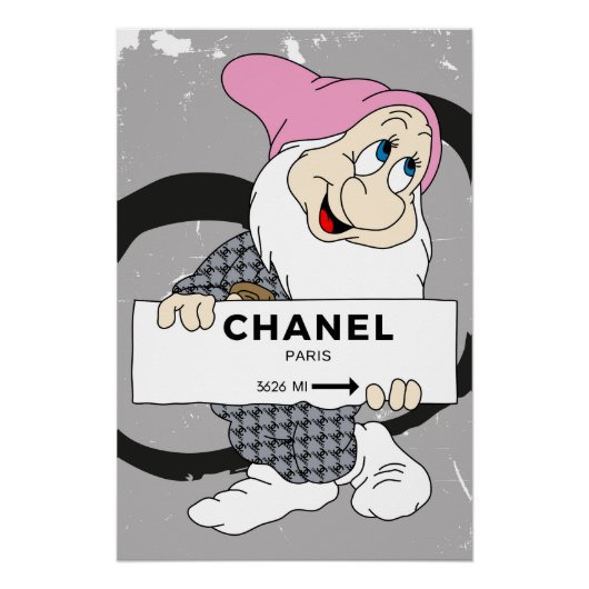 Paris This Way (Chic Dwarf Pop) Perfect Poster (Voorkant)