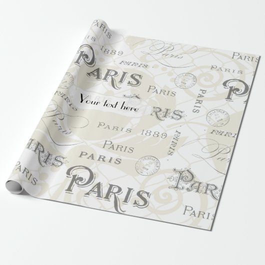 Paris Thmed Wedding Cadeaupapier (Uitgerold)