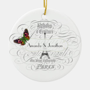  Paris Thmed Wedding  Keramisch Ornament
