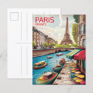 Paris Tour Effiel vintage oude straten geschenken Briefkaart