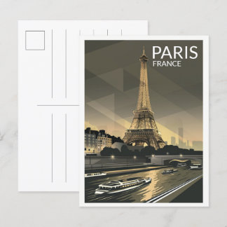 Paris Tour Effiel vintage oude straten geschenken Briefkaart