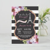Paris Tour Eiffel Baby shower Invitation (Debout devant)