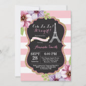 Paris Tour Eiffel Baby shower Invitation (Devant)