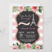 Paris Tour Eiffel Baby shower Invitation (Devant)