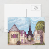 Paris, Tour Eiffel Carte postale inspirée (Devant / Derrière)