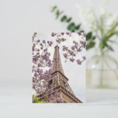 Paris Tour Eiffel - Carte postale Photo Springtime (Debout devant)