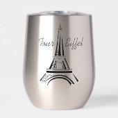 Paris Tour Eiffel Design Vin Thermique Tumbler (Avant)
