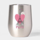 Paris Tour Eiffel Design Vin Thermique Tumbler (Arrière)